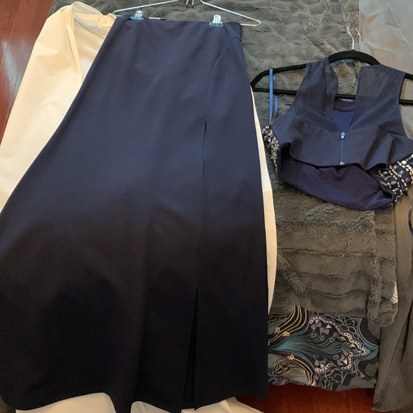 Sequin Hearts Two- Piece Beaded Halter with solid skirt - Picture 4 of 6